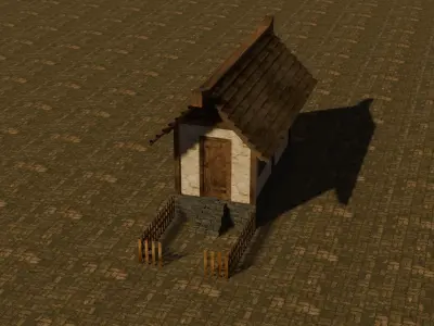 Medieval House 3 Free low-poly 3D model purchase