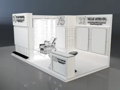Booth Exhibition Stand a203 b noseg 3D model
