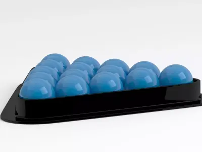 Billiard Ball Triangle Rack 3D model