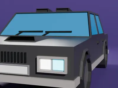 Car model for games Low-poly 3D model