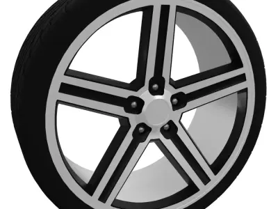 Iroc Z Wheel Low-poly 3D model