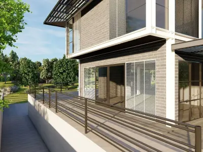MODERN HOUSE 3D model 6
