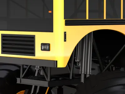 Monster Truck School Bus 3D model