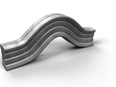 Art Deco Style Photo Wave Stand 3D print model