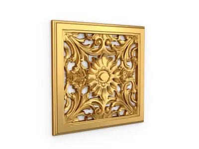 Classic carved decor ornament 390 3D model