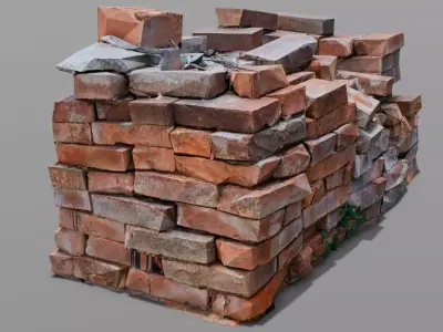 Bricks 3D Model  Low-poly 3D model