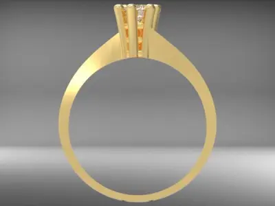 Classic Solitaire Ring  3D print model