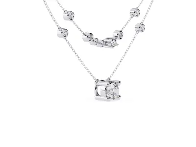 Diamond Necklace 360 animation renders 3dm stl details 3D print model