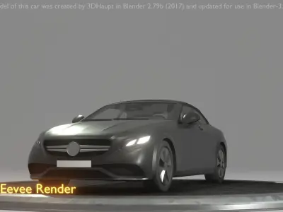 City Car 9 Top-Class Type-A Black Low-poly 3D model