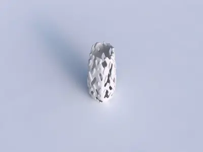 Vase squeezed hexagon with smooth cuts and bulges  3D print model