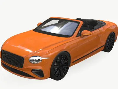 Bentley Continental GT 2024 Cabrio  Low-poly 3D model