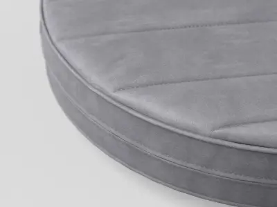 Crash Pad Lounge Chair in velvet Low-poly 3D model