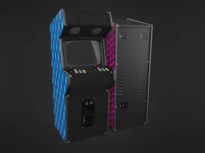 Arcade Machine Low-poly 3D model