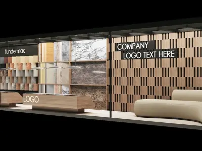 Exhibition Booth Design Full 3D Scene 3D model