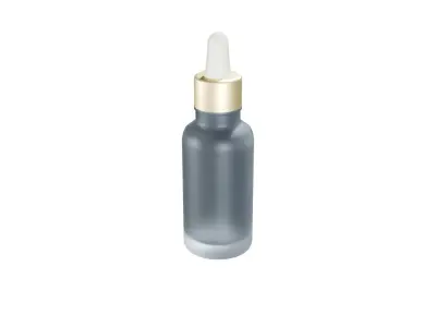 Luxury Frosted Cosmetic Dropper Bottle Serum Oil  3D model