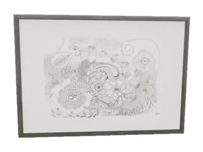 Picture Frame - World Low-poly 3D model