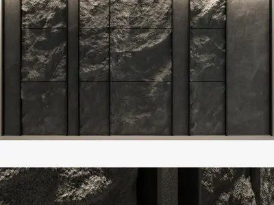 Decorative wall panel set 56 3D model