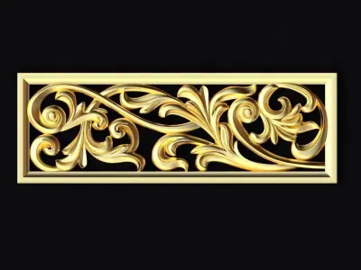 Central decor ornament for furniture 3D model 549
