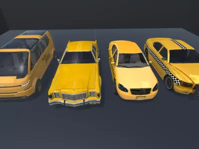 Texi Car Pack Low-poly 3D model