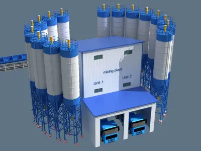 Asphalt Mixing Plant  3D model