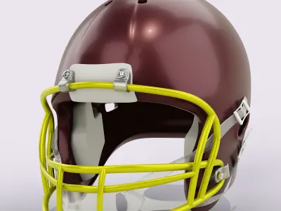 Generic American Football Helmet Low-poly 3D model