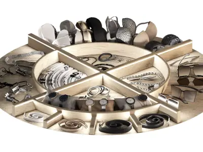 Wardrobe Island with Filling 3D model