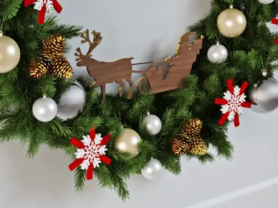 Christmas Wreath 3D model