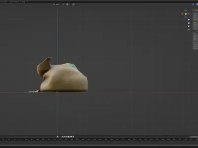 Bag of Gold Coins Low-poly 3D model