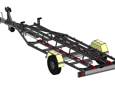Boat Trailer 3D model