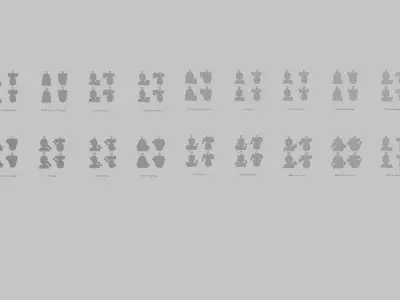 Character Icon Pendants MEGAPACK Collection 3D print model