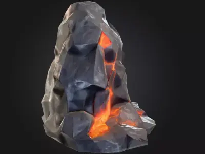 Molten Core Low-poly 3D model