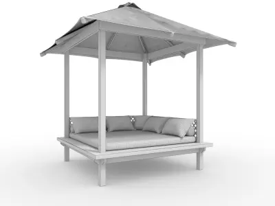 Poolside Cabana 10 3D model