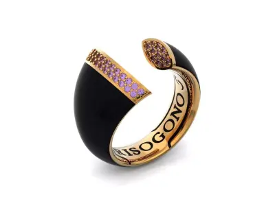 De Grisogono ring  Jewelry Black Bell Collection Ring  829 3D print model