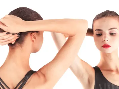 Scan dancing female 18 Low-poly 3D model