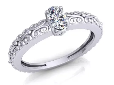 luxury Fancy Ring55 3D print model