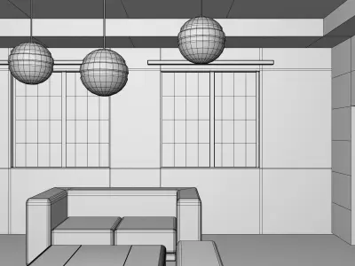 Living Room BaseMesh 3D model