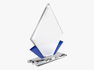 Glass trophy 01 Low-poly 3D model