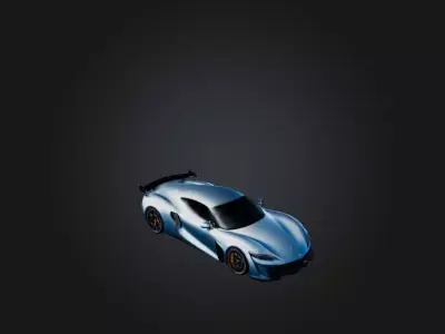 sports car Low-poly 3D model