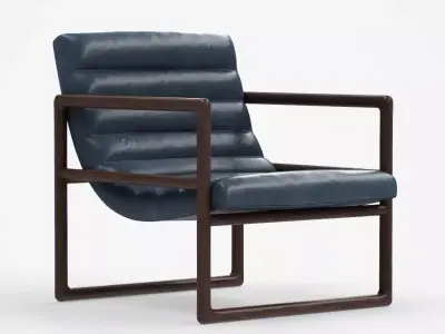 Elodie Armchair dakota sapphire Low-poly 3D model