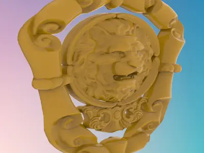 Lion Frame 3D MODEL STL FILE FOR CNC ROUTER LASER 3D print model