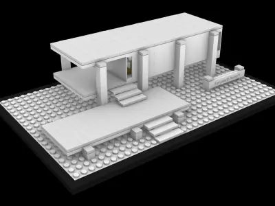 LEGO Farnsworth House by Mies Van Der Rohe  3D model
