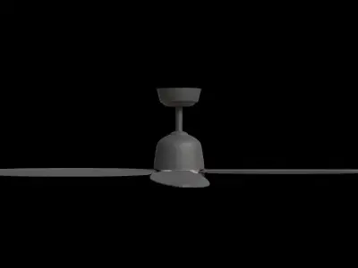 Evolution 52 Dc Motor Ceiling Fan Black Low-poly 3D model