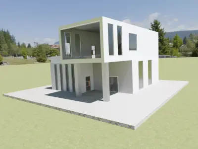 White Villa 3D model