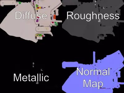 Colorful Dresser Drawer Model Pack Low-poly 3D model