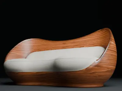 Modern Luxury Sofa 3D Model Low-poly 3D model get