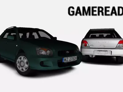 Subaru Impreza GGB Wagon 16TS AWD EU-Spec 2005 Gameready Low-poly 3D model