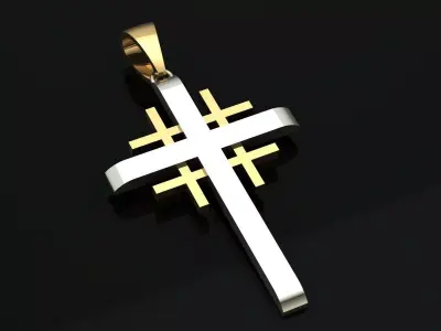 Cross Gold Jewelry 3D print model purchase
