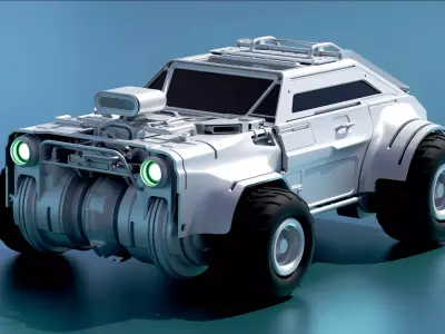 SCI-FI Vehicles - 45 Kitbash Parts Low-poly 3D model