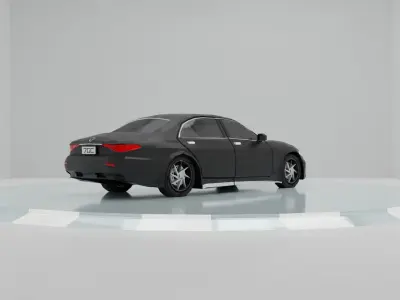 MERCEDES S-CLASS - low poly  3D model