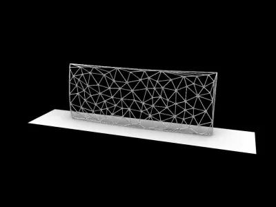 Triangulated Wall random points v5 3D model